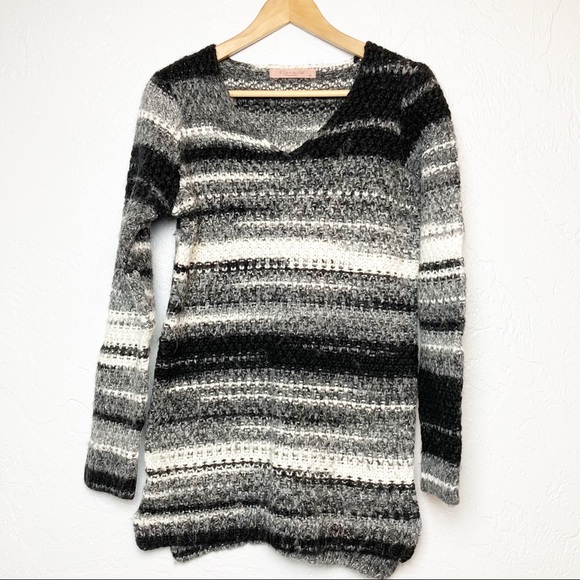 Elsamanda Made In Italy Long grey sweater M - Picture 1 of 6